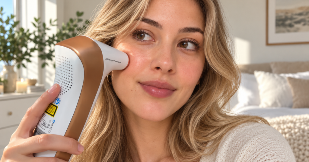 Using the Dermrays revive on cheeks